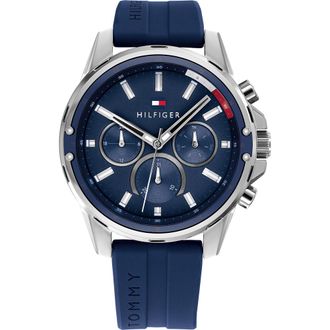 Tommy Hilfiger Mason Mens Blue Watch 1791791 Rubber - One Size