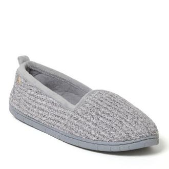 Dearfoams Rachel Marled Chenille Closed Back Slipper in Sleet at Nordstrom, Size X-Large