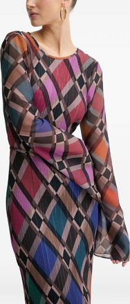 Never Fully Dressed Midi-jurk met flared mouwen - Zwart