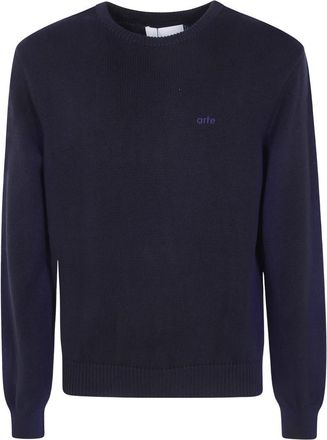 Arte Side Fade Knit - Heren - Ronde hals truien - Blauw - L - Katoen - Truien & Vesten