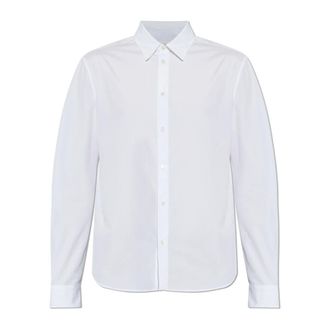 Versace Formal Shirts, male, White, Size: 2XL Cotton Poplin Shirt