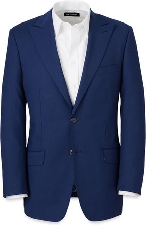 Paul Fredrick Wool Stretch Bengaline Peak Lapel Suit Jacket