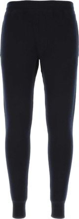 Prada Dark Blue Stretch Cashmere Blend Joggers