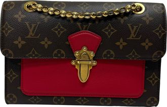 Louis Vuitton Pre-owned Womens Victoire Monogram Chain Shoulder Bag in Brown Coated Canvas - One Size