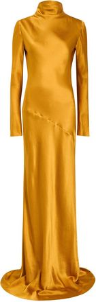 Tove Gio Crinkled Silk Gown - Gold - 38 (UK10 / S)