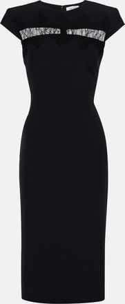 Alexander McQueen Abito midi con pizzo