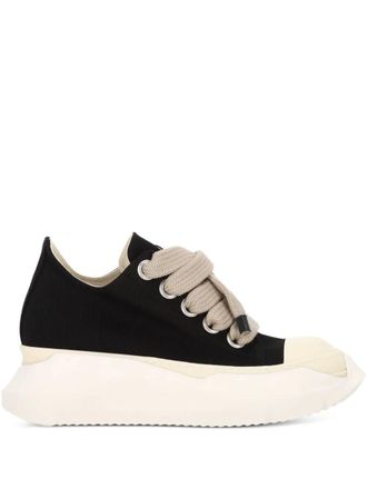Rick Owens toe-cap lace-up sneakers - men - Cotton/Organic Cotton/Polyurethane/Viscose/Rubber - 45 - Black
