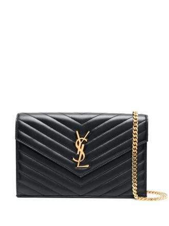 Saint Laurent Black Cassandre Crossbody Bag