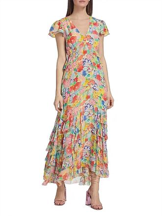 Rixo Thanvi Maxi Dress In Goan Floral Multi