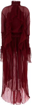 Blumarine Red Chiffon Dress