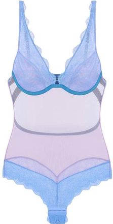 DO+BE Collection Jessica High Apex Body In Cornflower Blue/lilac/ocean Green