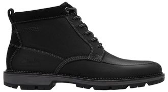 Clarks Mens Maplewalk Rise Chukka Boot, Black Leather, 12 UK