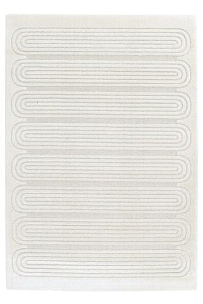 AFK Living Alfombra muy suave con efecto relieve beige 160 x 230 cm