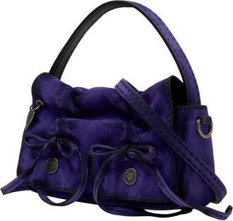 Acne Studios Unisex Shoulder Bag Purple Calfskin