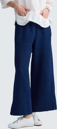 Luukaa D'Celli Azalea Denim Muslin Pants in Navy Denim at Nordstrom, Size 10