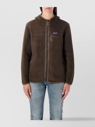 Patagonia cozy fleece hoodie featuring pockets
