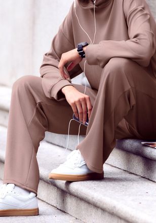 Copenhagen Loungehose COPENHAGEN STUDIOS, Damen, Gr. 32/34, N-Gr, braun, Sweatware, Obermaterial: 54% Modal, 40% Polyester, 6% Elasthan, unifarben, bequem lang, 