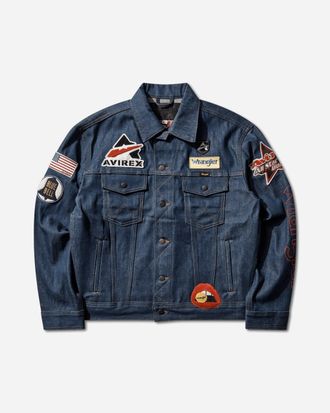 Wrangler Men s Avirex Patch Jacket Raw Indigo