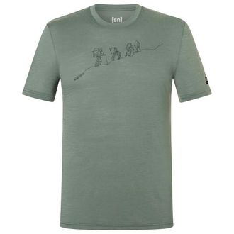 super.natural Hiking Tee Exclusive Merinoshirt f&uuml;r Herren | gr&uuml;n/oliv