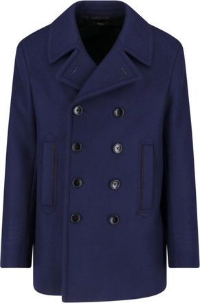 Tom Ford Double-Breasted Wool Coat With Classic Lapels And Structured Silhouette