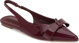 Berness Bow Slingback Flat in Wine at Nordstrom Rack, Size 6.5