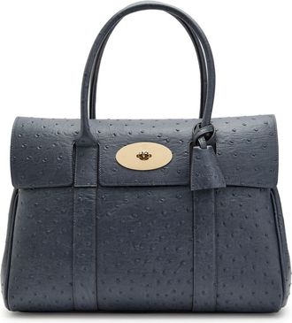 Mulberry Bayswater Dot-embossed Leather Shoulder bag - Blue - One Size