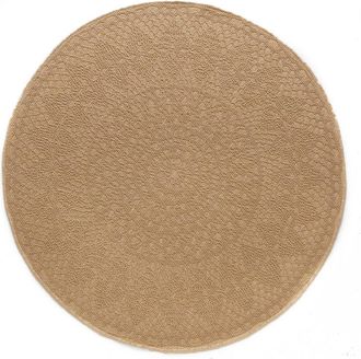 AFK Living Alfombra redonda escandinava de ganchillo 160 x 160 cm