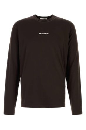 Jil Sander Chocolate Stretch Polyester T Shirt