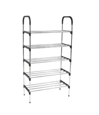 Trade Shop Trade Shop - Zapatero Metal Plastico 5 Niveles 57x26x100cm Zapatero Ahorro Espacio Hogar
