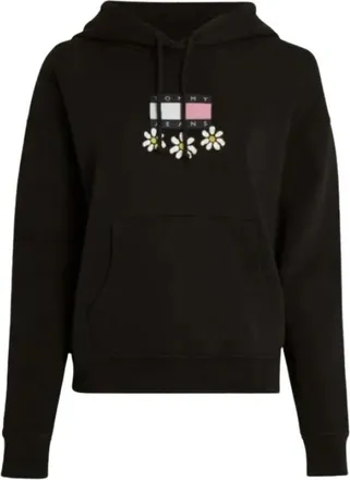Tommy Hilfiger Hoodies & sweatvesten, Dames, Zwart, S, TJW BXY Daisy Flag Hoodie