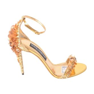 Dolce & Gabbana Heeled Sandals - female - Dolce & Gabbana - High Heel Sandals - Yellow - 6 UK - Shoes