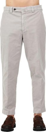 Berwich Pantalone over fit gamba ampia in velvet stretch - Heren - Straight fit broeken - Grijs - S - Broeken