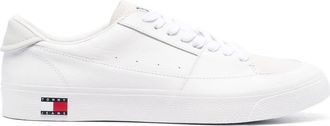 Tommy Jeans logo-detail low-top leather sneakers - men - Calf Leather/Fabric/Rubber - 44 - White