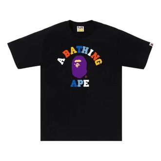 A Bathing Ape Colors College Tee Black 1K30-110-014-BLACK