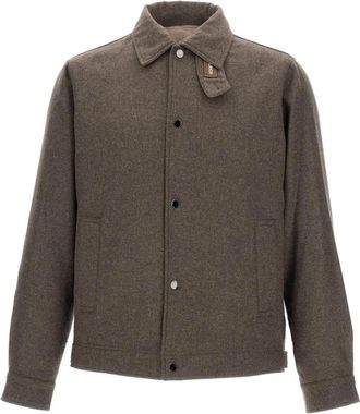 Woolrich Jassen Brown - Heren - Zomerjassen - Bruin - S - Wol - Jassen
