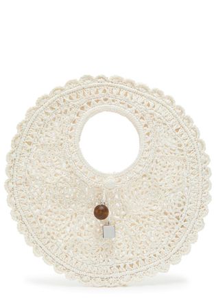 Jacquemus Le Petit Rond Spiaggia Raffia Basket bag - White - One Size