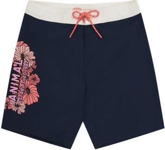 Animal Nora Logo Classic Boardshorts in Navy at Nordstrom, Size 4