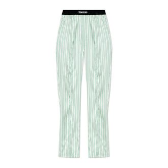 Tom Ford Pyjamas, male, Green, Size: 2XL Silk Pajama Bottoms