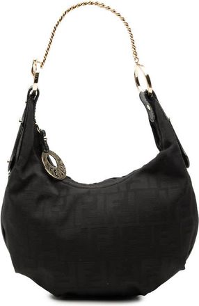 Fendi Pre-owned Fendi Zucca Canvas Chef Chain Hobo Bag 9X6MU2U4G15Z8I64