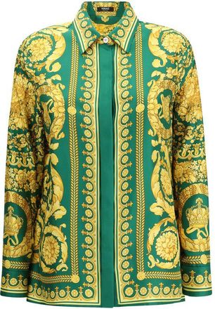 Versace Silk Pattern Womens Shirt