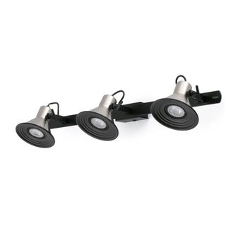 Netlighting Cup 3 Light Indoor Adjustable Wall Spotlight Black Matt Nickel GU10