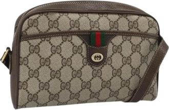 Gucci Pre-owned Vintage Schoudertas - Dames - Vintage Schoudertas - Beige - ONE Size - Leer - Vintage