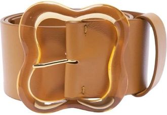 Lizzie Fortunato Florence Leather Belt In Amber