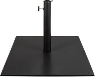 Best Choice Products 38.5lb Steel Umbrella Base, Square Patio Stand w/ Tightening Knob and Anchor Holes - Black