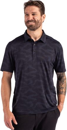 Cutter & Buck Coastline Recycled Double Peached Camo Print Mens Polo
