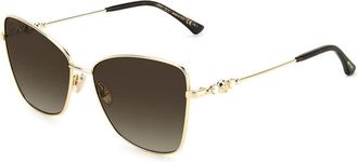 Jimmy Choo London Ladies Rose Gold Tone Butterfly Sunglasses TESO/S 0000HA