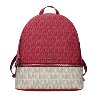 Michael Kors Damens Rhea Stoffrucks&auml;cke und Umh&auml;ngetaschen Beige/Dunkle Himbeere