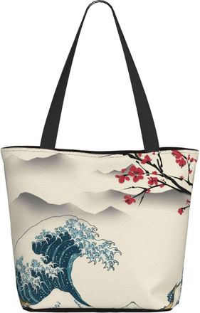 AOOEDM Japanese Art Ladies Shopping Bag 13x11x7in.The Perfect ValentineS Day Gift.It Is The Best ValentineS Day Gift For Mom, Daughter, Wife,Etc