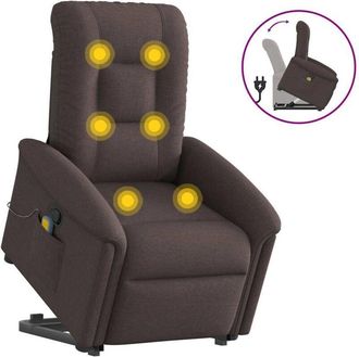 vidaXL Vidaxl - Silla De Masaje Reclinable De Pie De Tela Marr&oacute;n Oscuro
