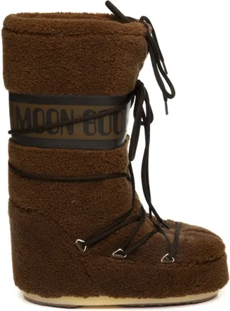 Moon Boot Schoenen, Dames, Bruin, 39 EU, Polyester, Icon Fleece Laarzen